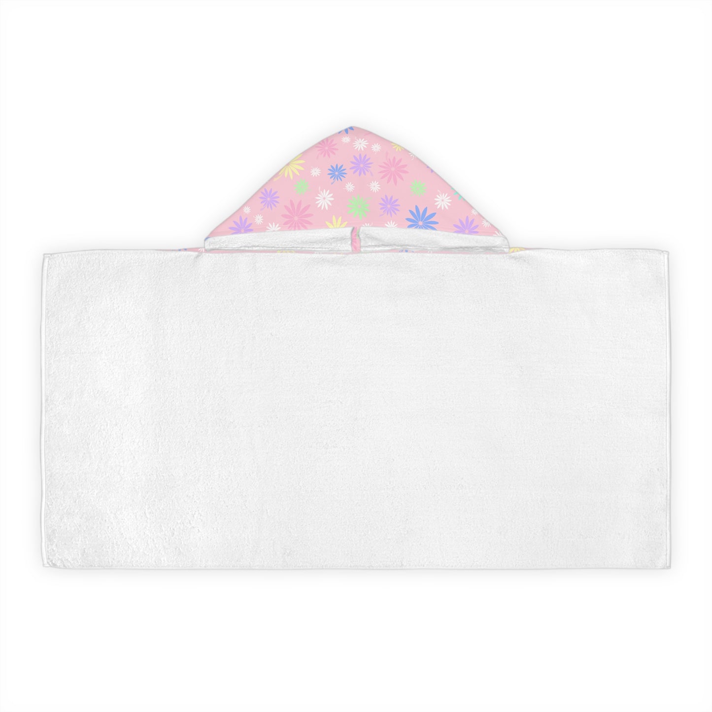 Light Pink Flowers Hooded Towel