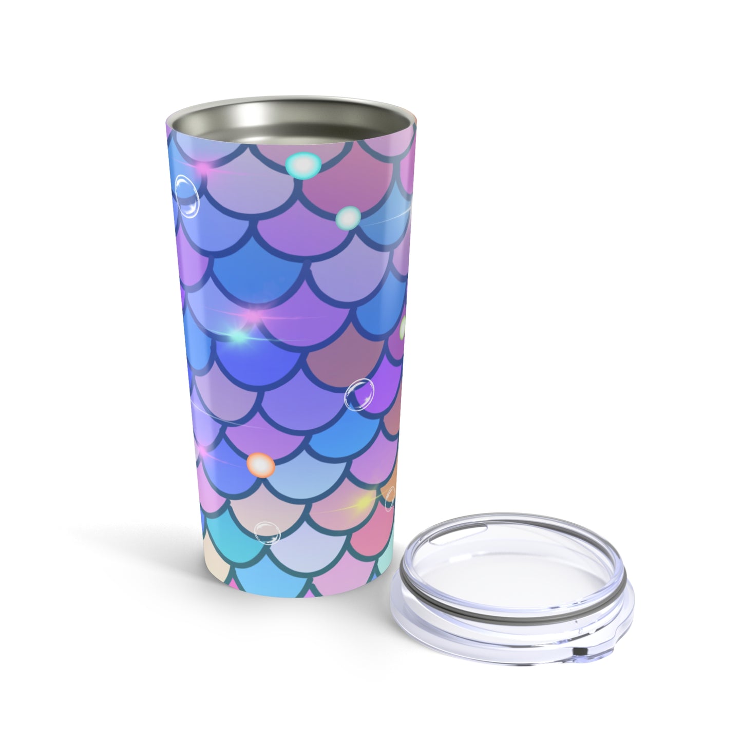 Mermaid & Bubble Shiny Tumbler 20oz Shiny