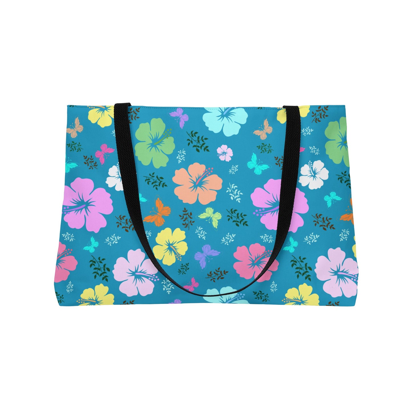 Floral Weekender Tote Bag Blue
