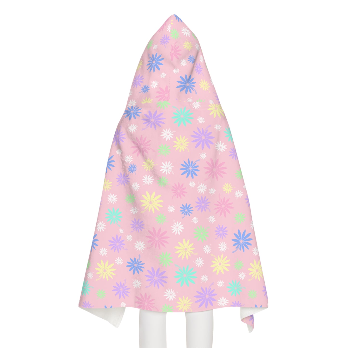 Light Pink Flowers Hooded Towel
