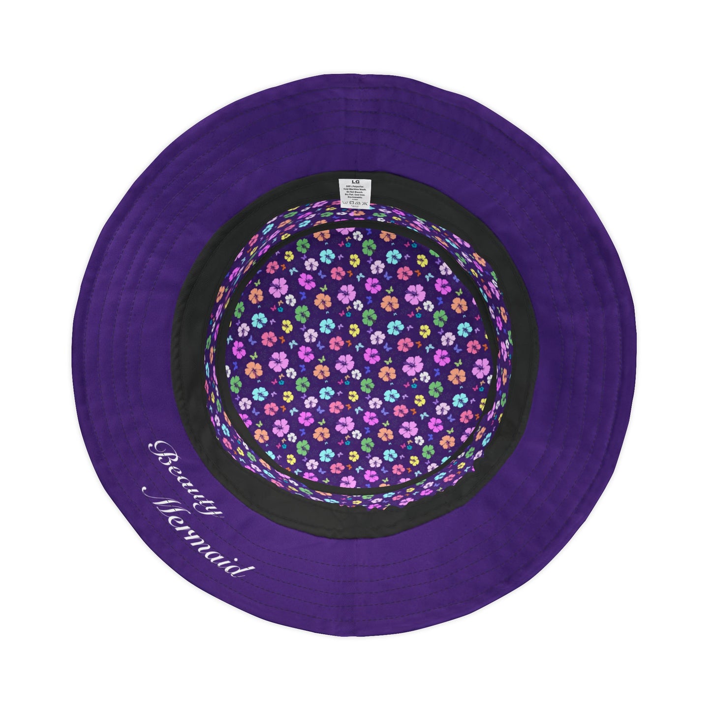 Purple Floral Bucket Hat