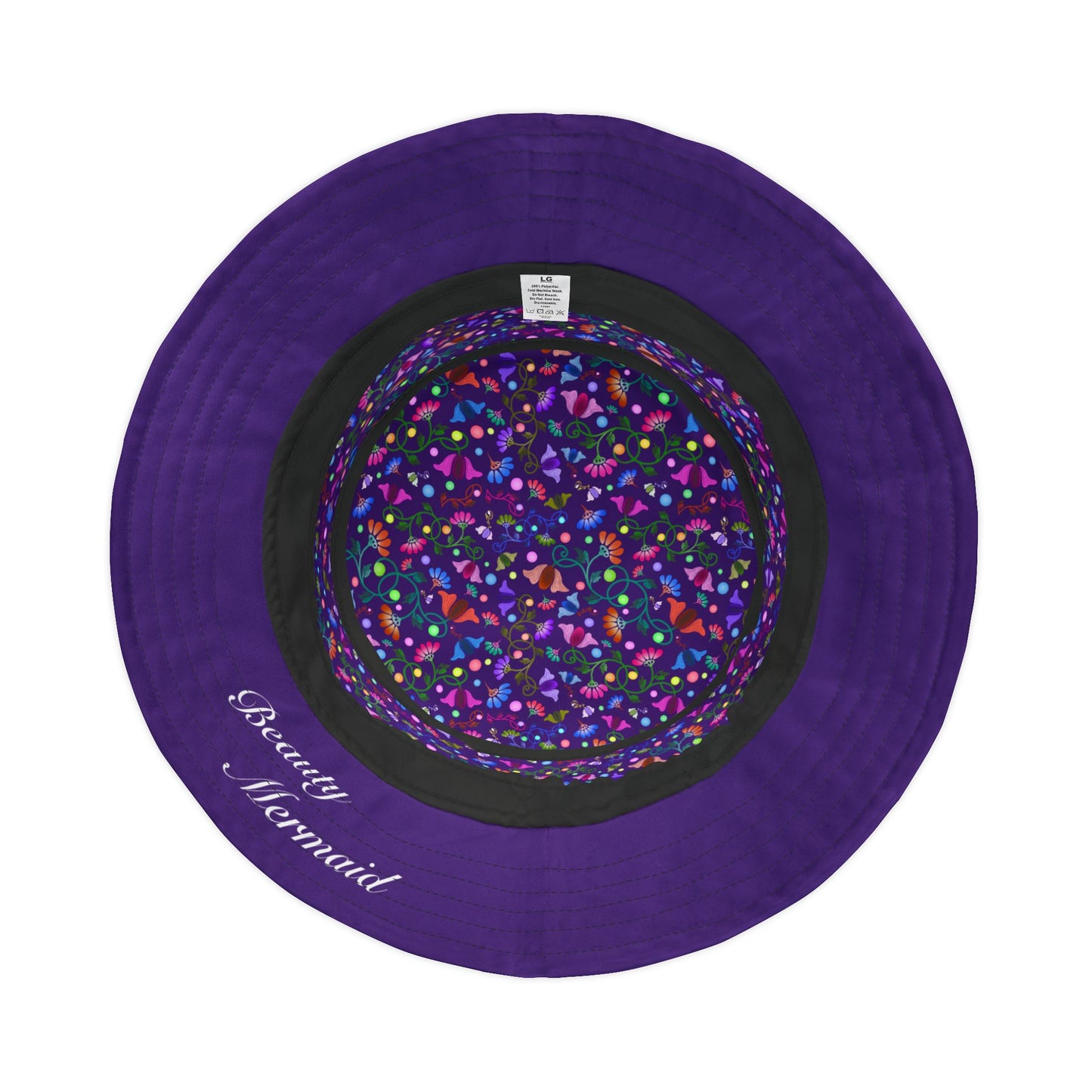 Curly Flower Purple Bucket Hat