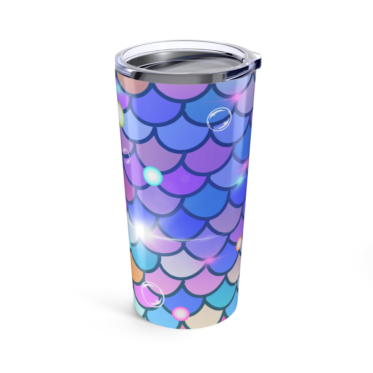 Mermaid & Bubble Shiny Tumbler 20oz Shiny