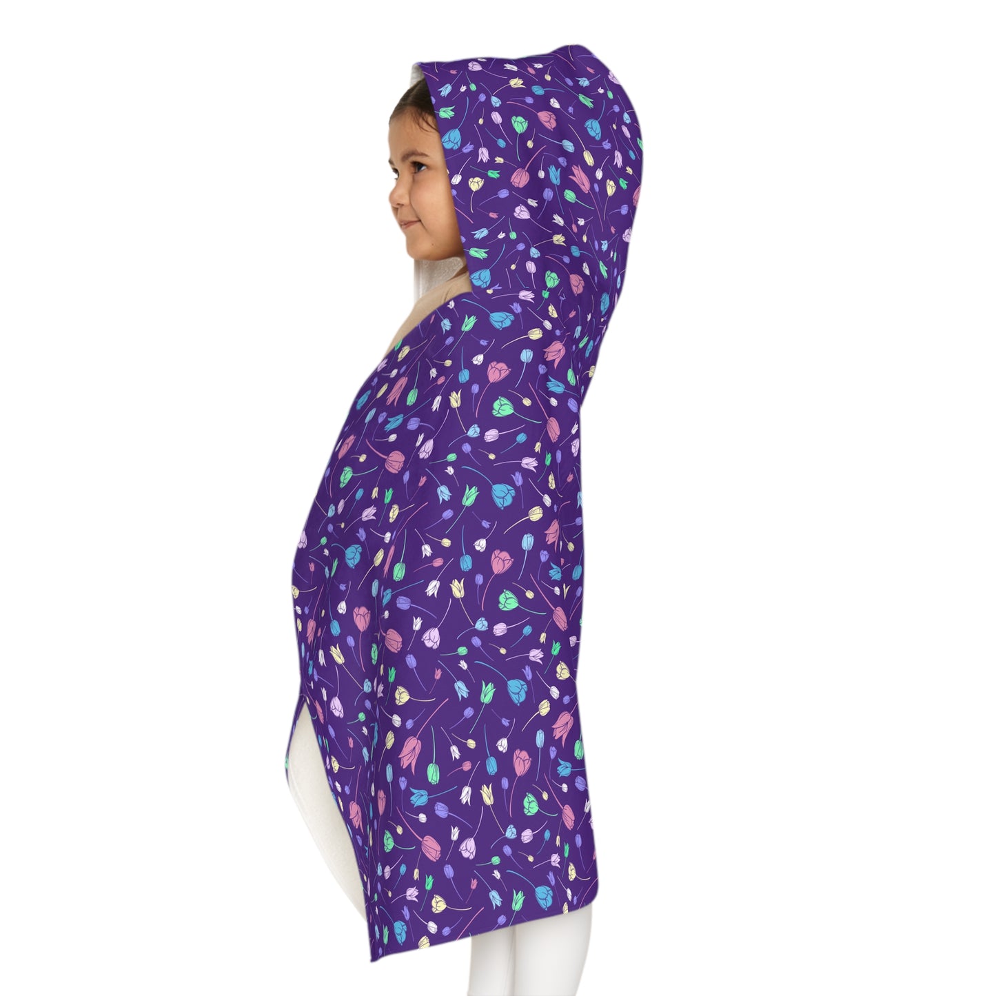 Purple Tulip Youth Hooded Towel