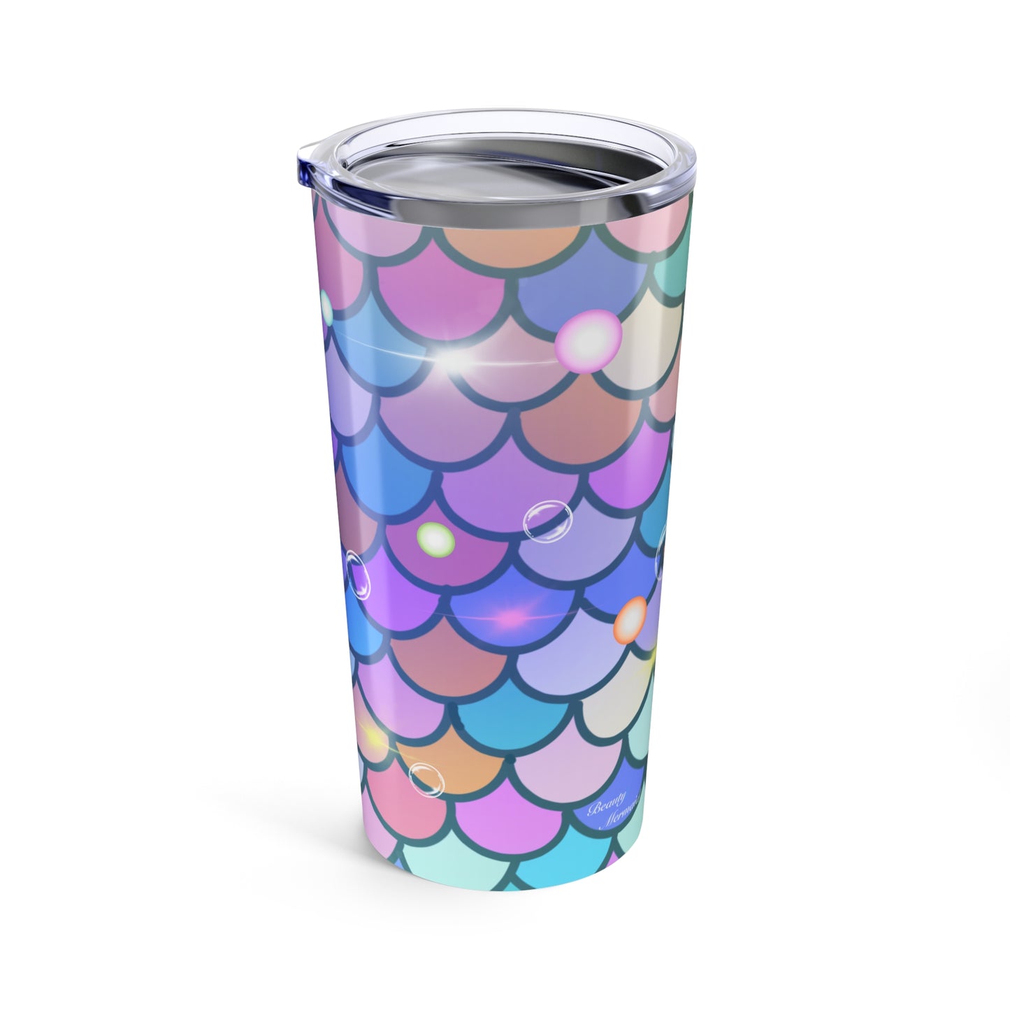Mermaid & Bubble Shiny Tumbler 20oz Shiny