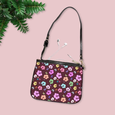 Flowers with Brown Background Shoulder Bag