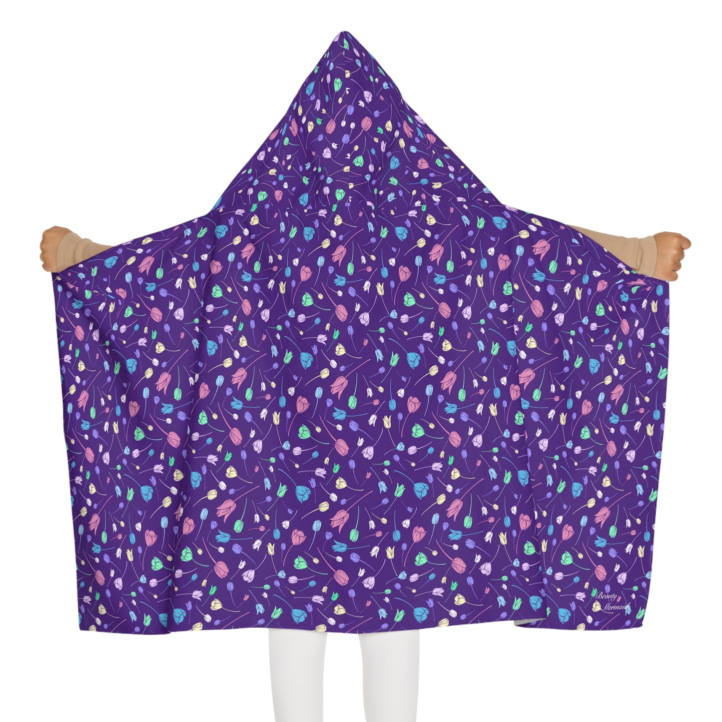 Purple Tulip Youth Hooded Towel