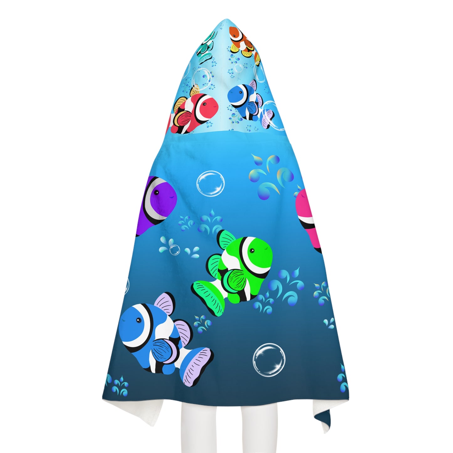 Colorful Clownfish Youth Hooded Towel