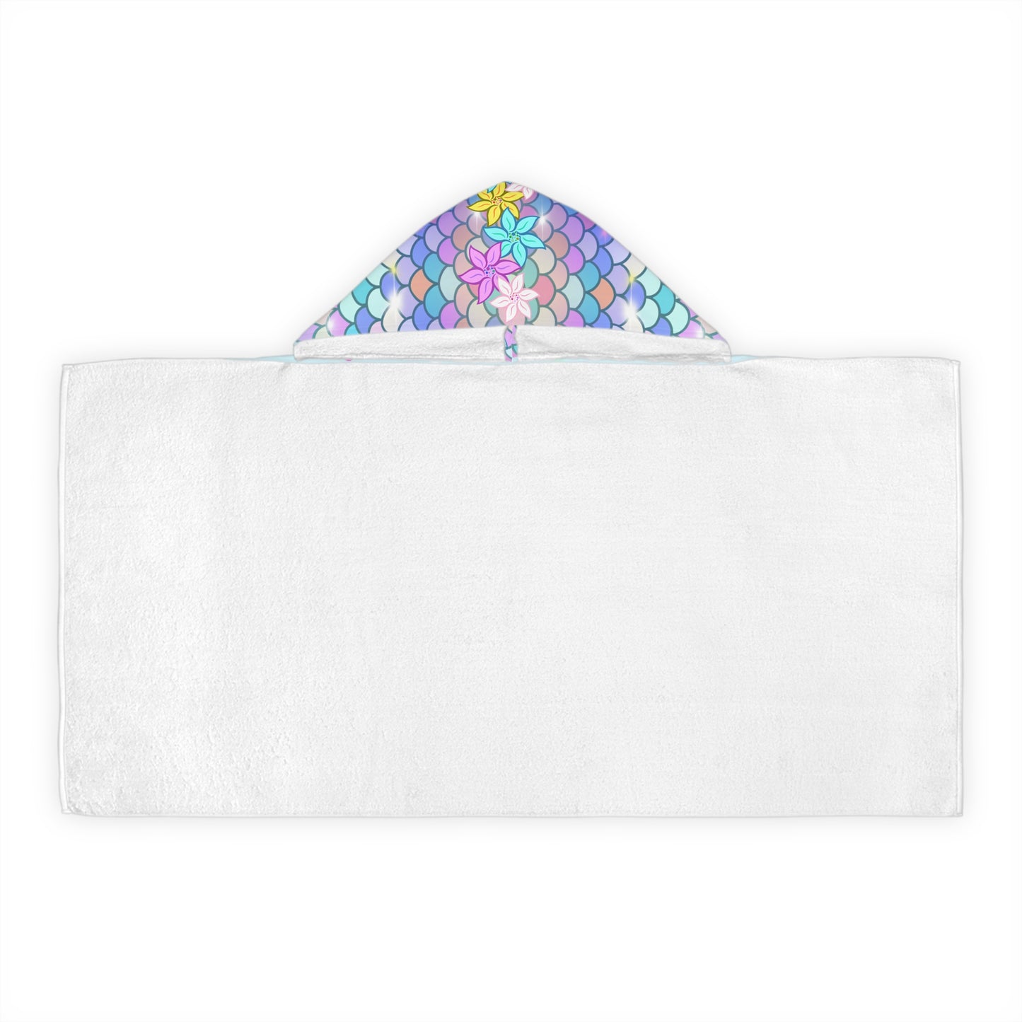 Mermaid Shiny Ocean Youth Hooded Towel