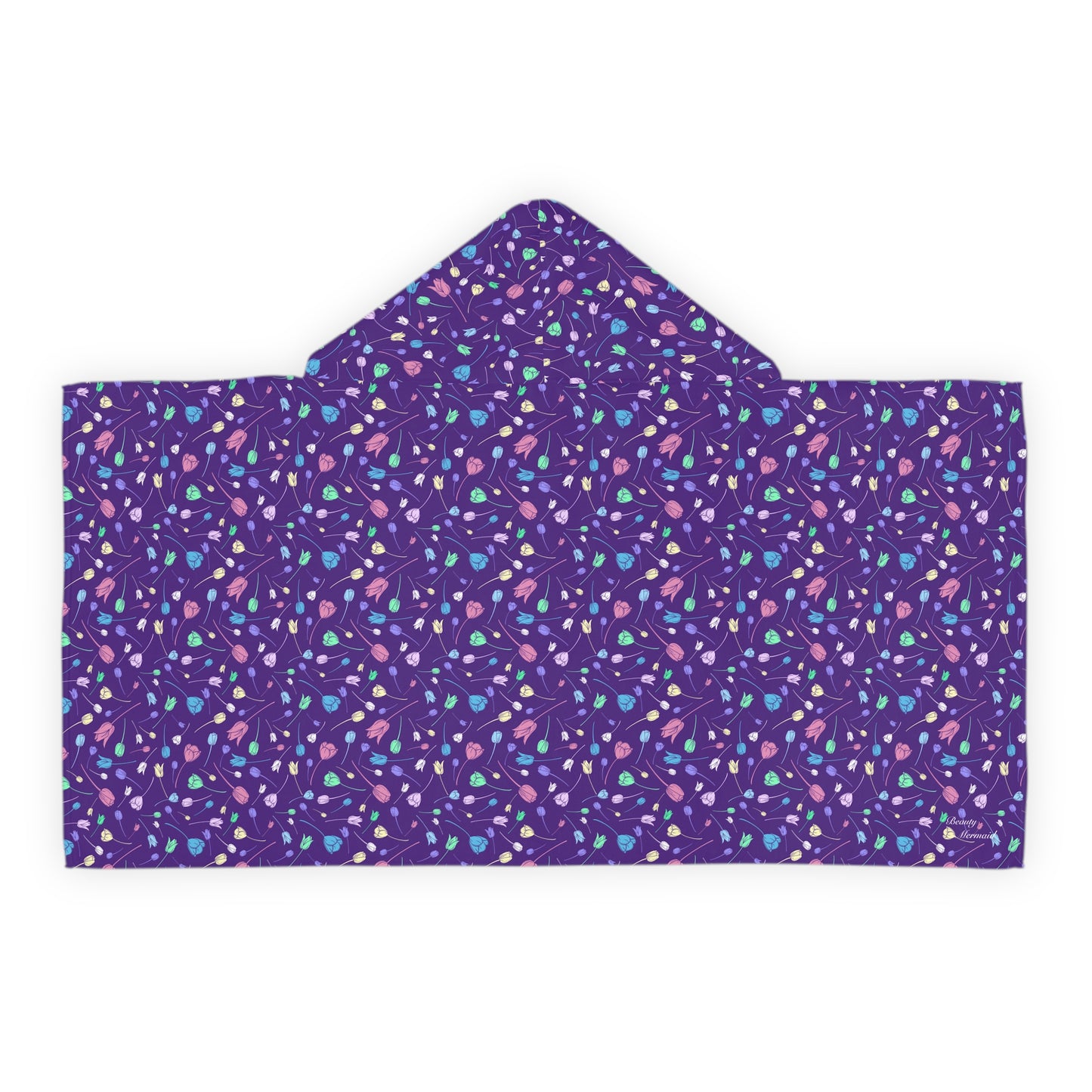 Purple Tulip Youth Hooded Towel