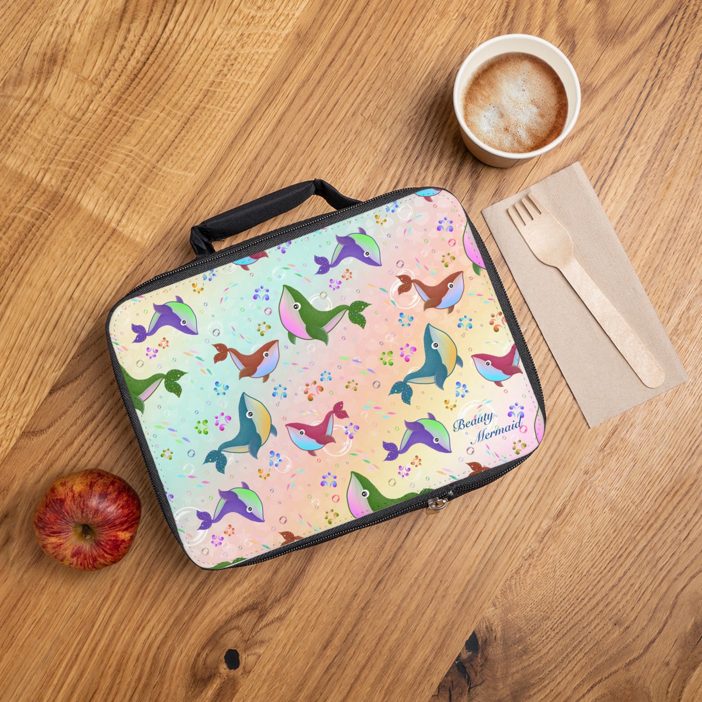 Whales Rainbow Ocean Lunch Bag