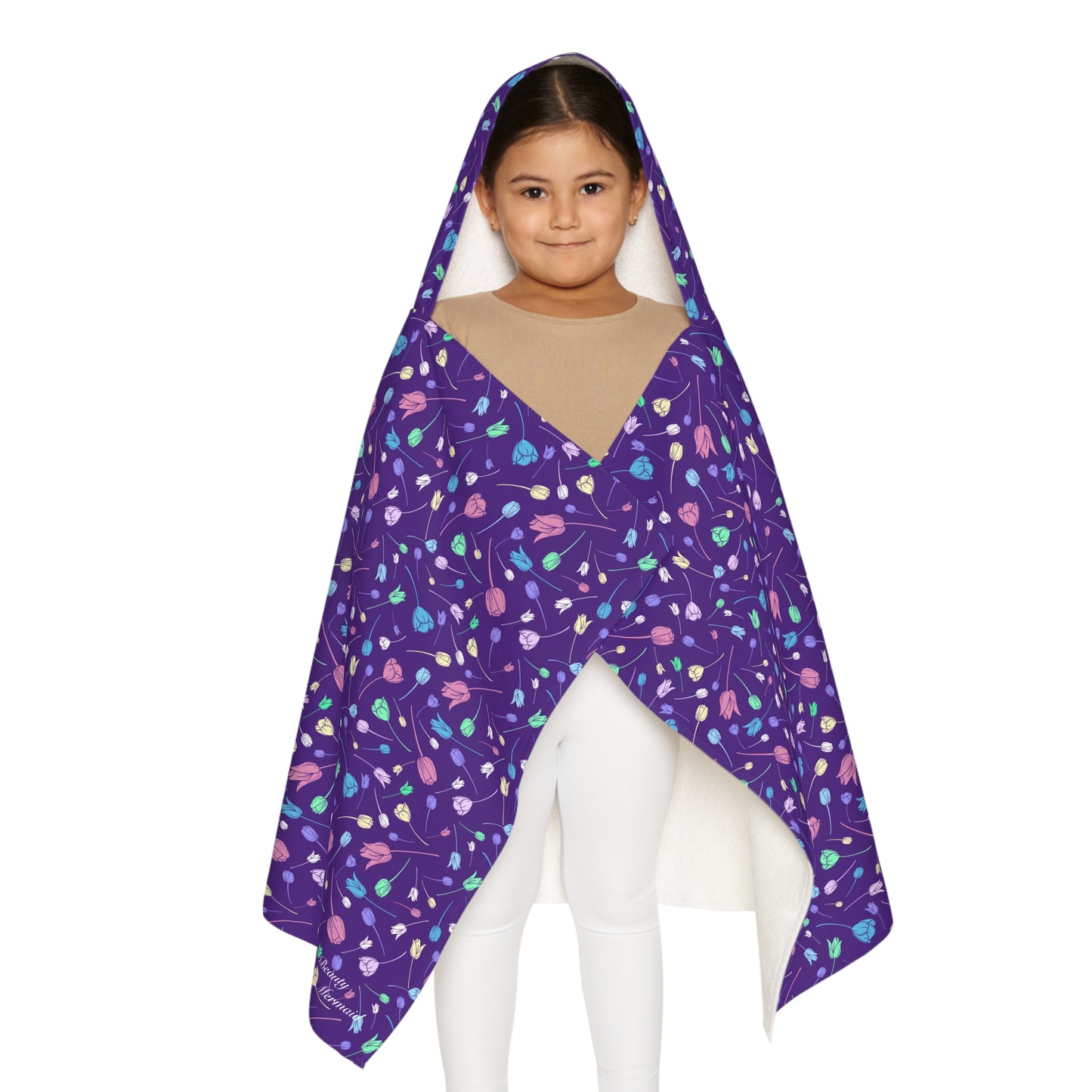 Purple Tulip Youth Hooded Towel