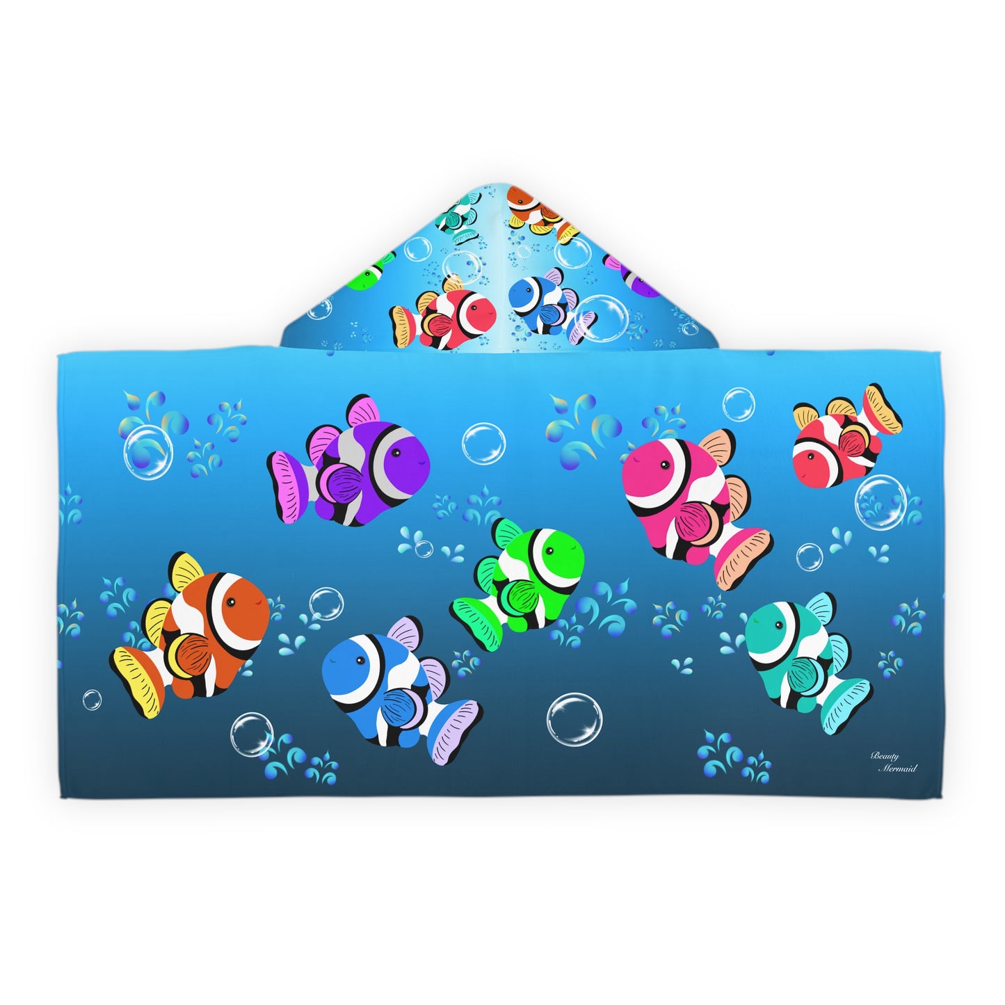 Colorful Clownfish Youth Hooded Towel