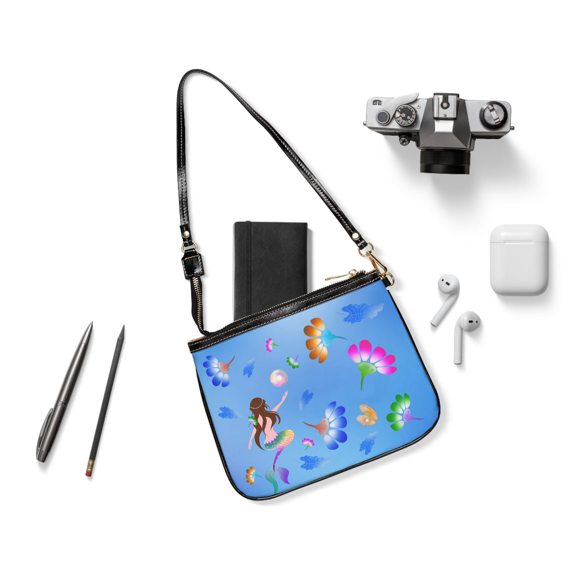 Mermaid & Flower Shoulder Bag