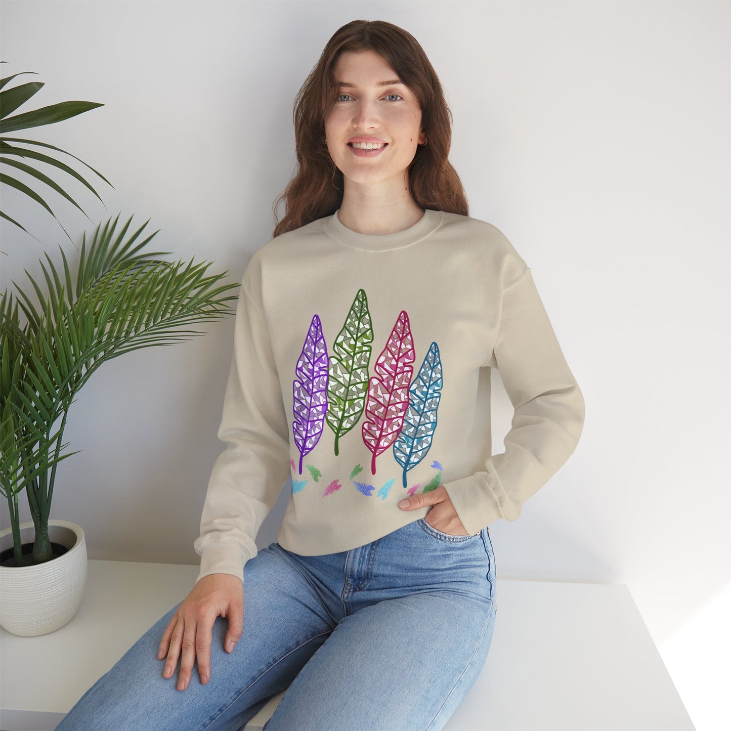 Tree Leaves Crewneck Sweatshirt