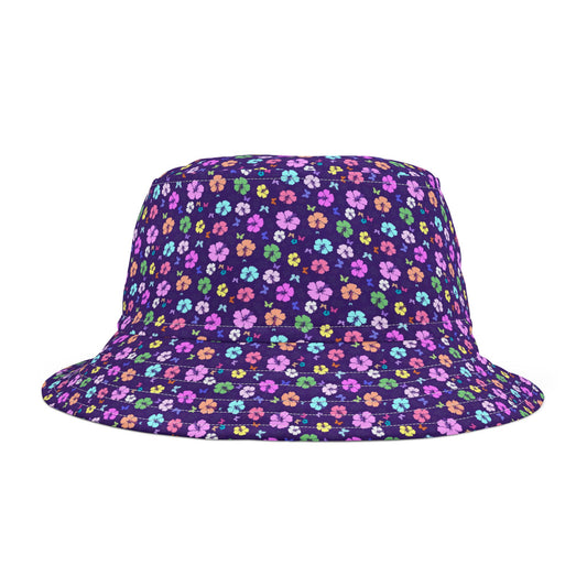 Flower Bucket Hat Purple