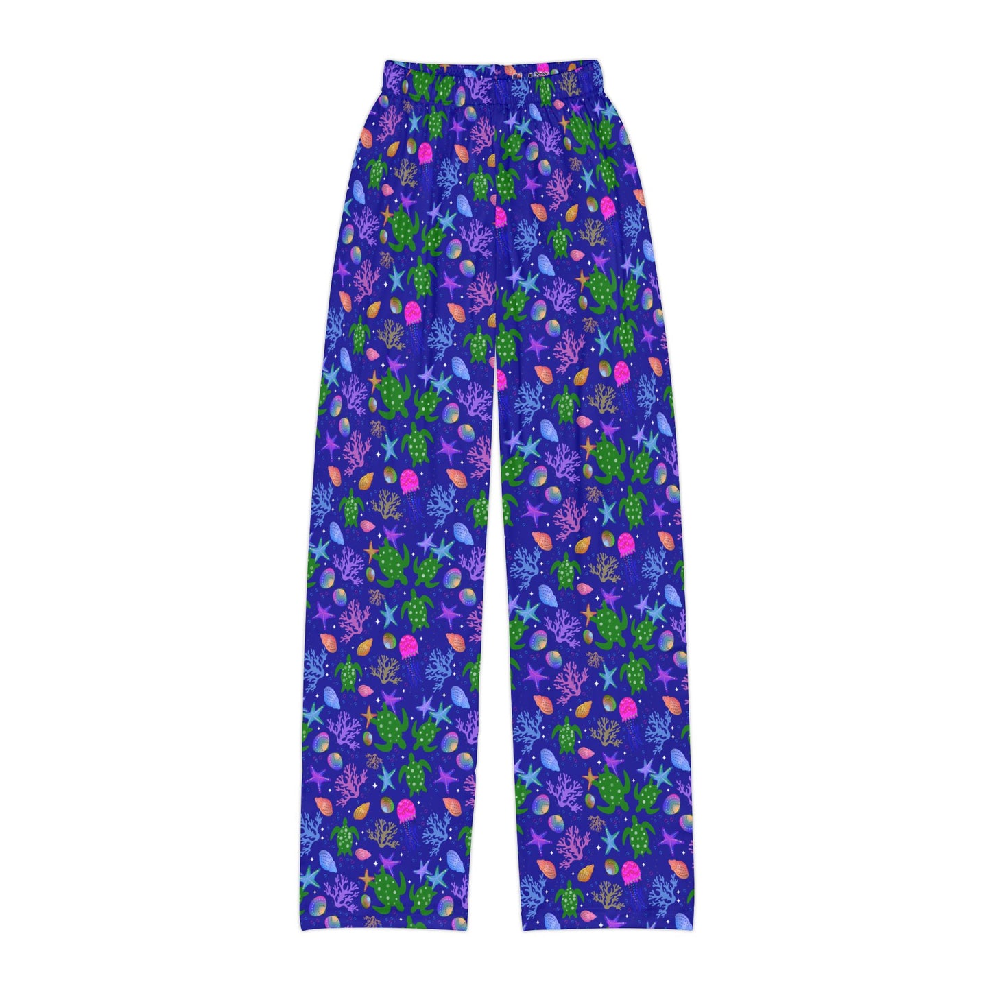 Turtle in Blue ocean Kids Pajama Pants
