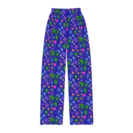 Turtle in Blue ocean Kids Pajama Pants