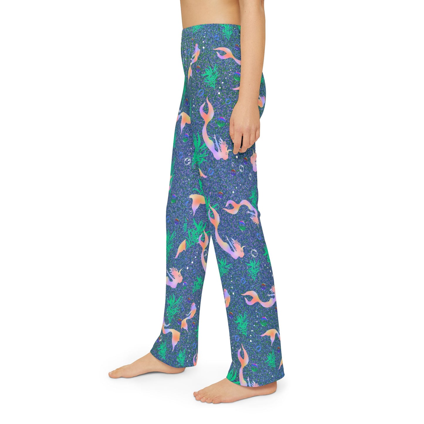 Mermaid in Blue Ocean Kids Pajama Pants