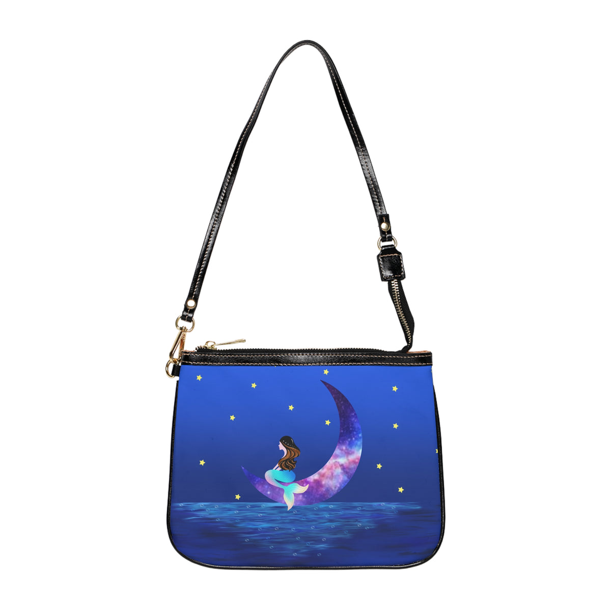 Mermaid Moon Starry Night Shoulder Bag