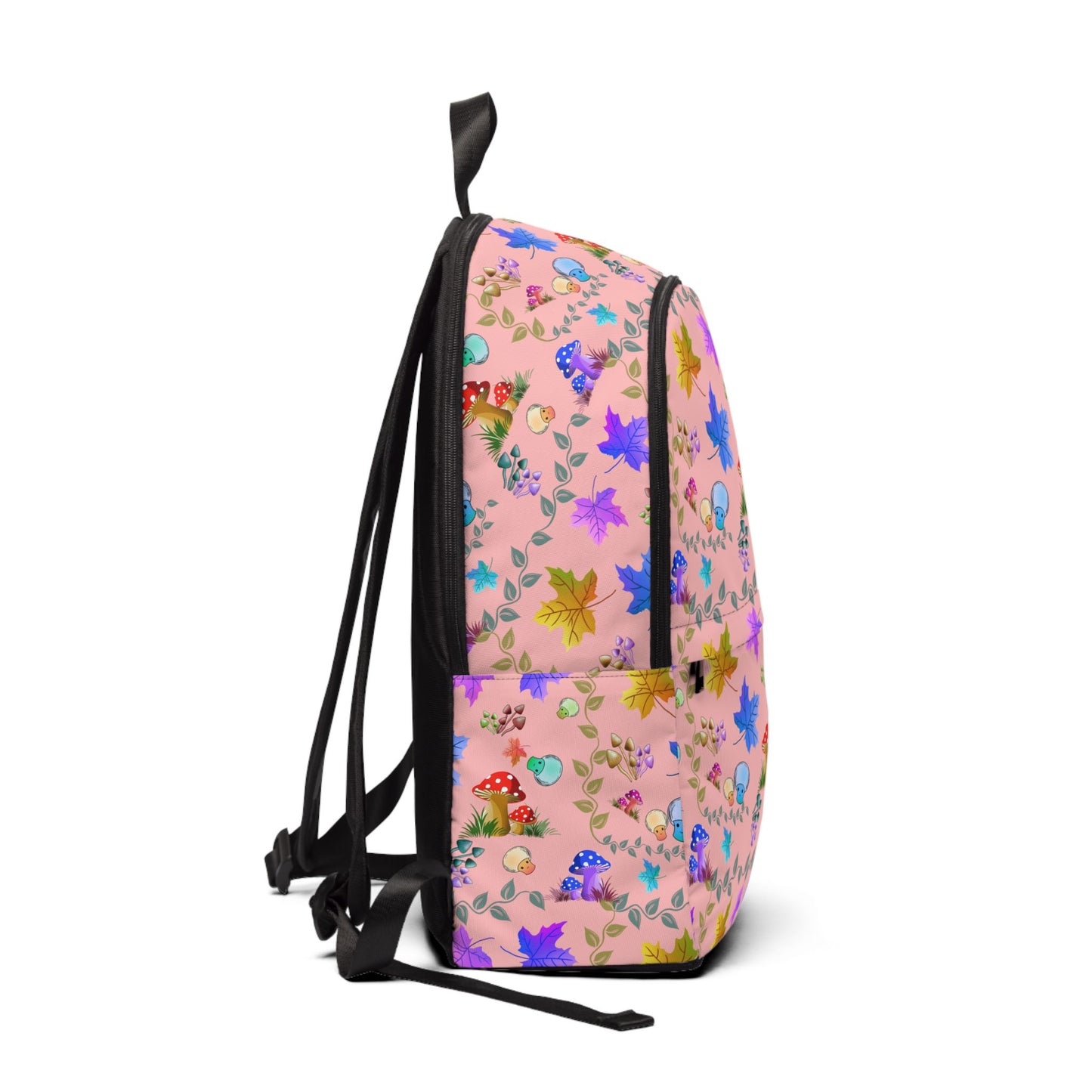 Pink Mushroom & Maple Leaf Backpack
