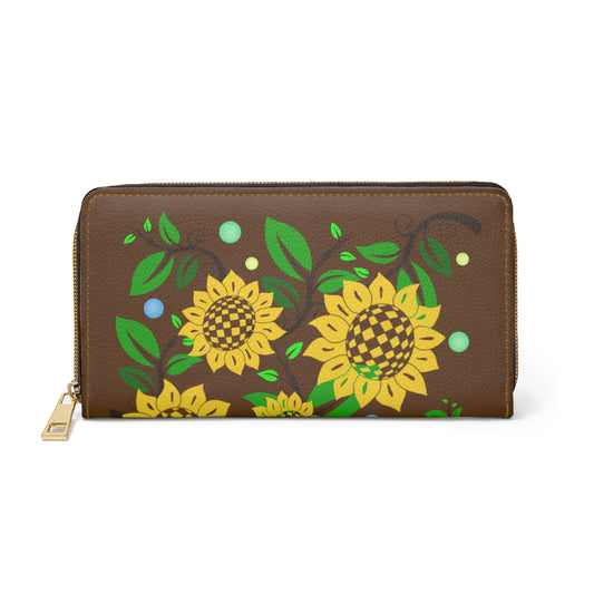 Sunflower Zipper Wallet