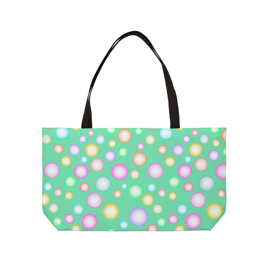 Light Green Bubbles Tote Bag