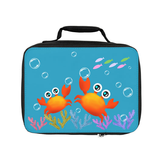 Crab in Blue Ocean Lunch Bag