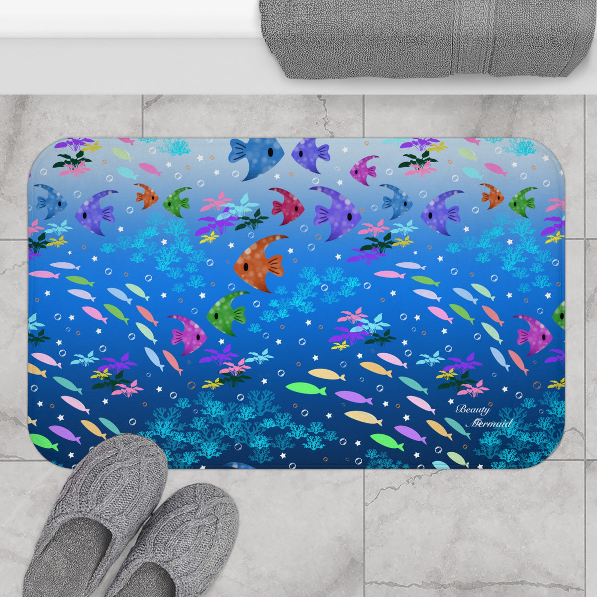 Ocean Fish Bath Mat
