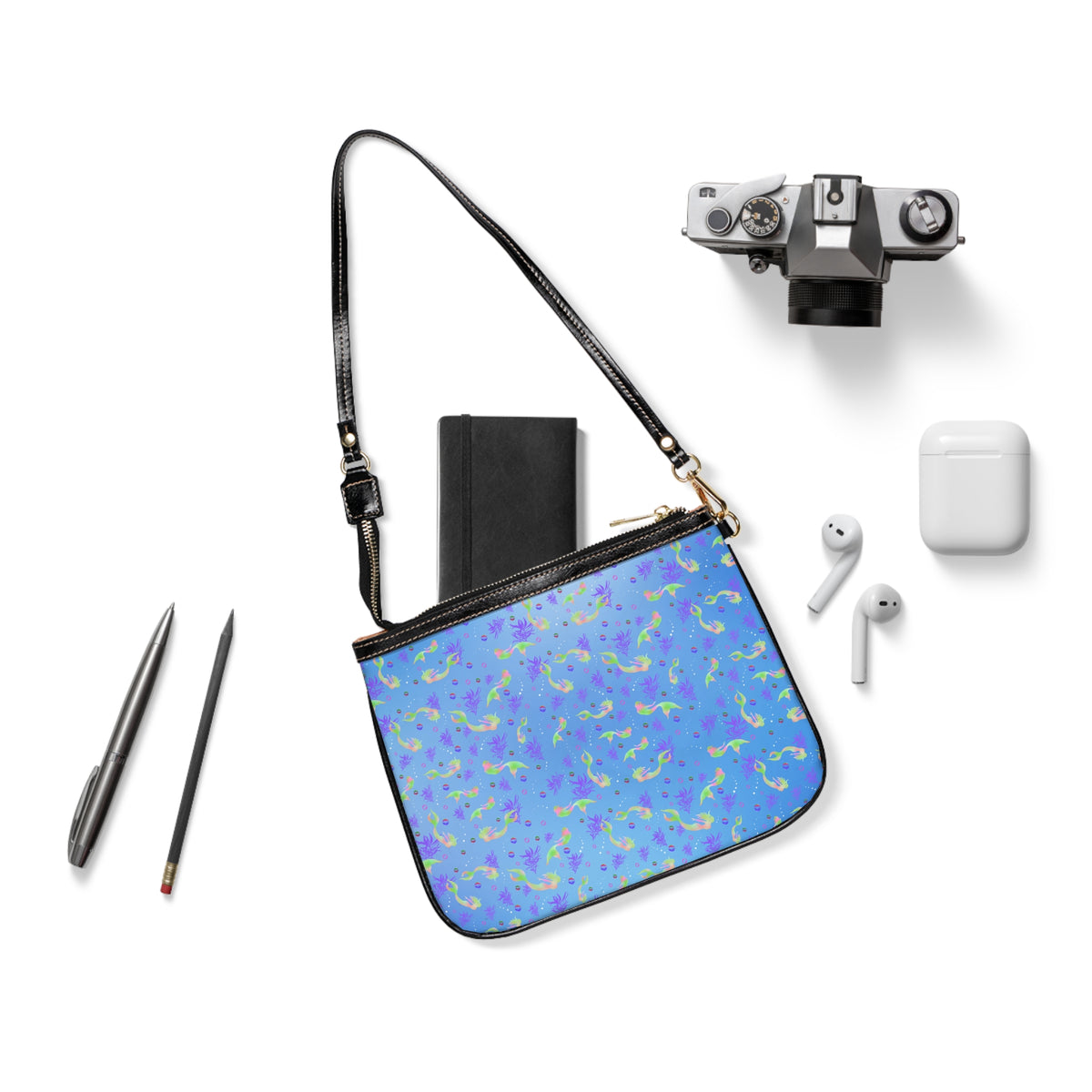 Mermaid Light Blue Ocean Shoulder Bag