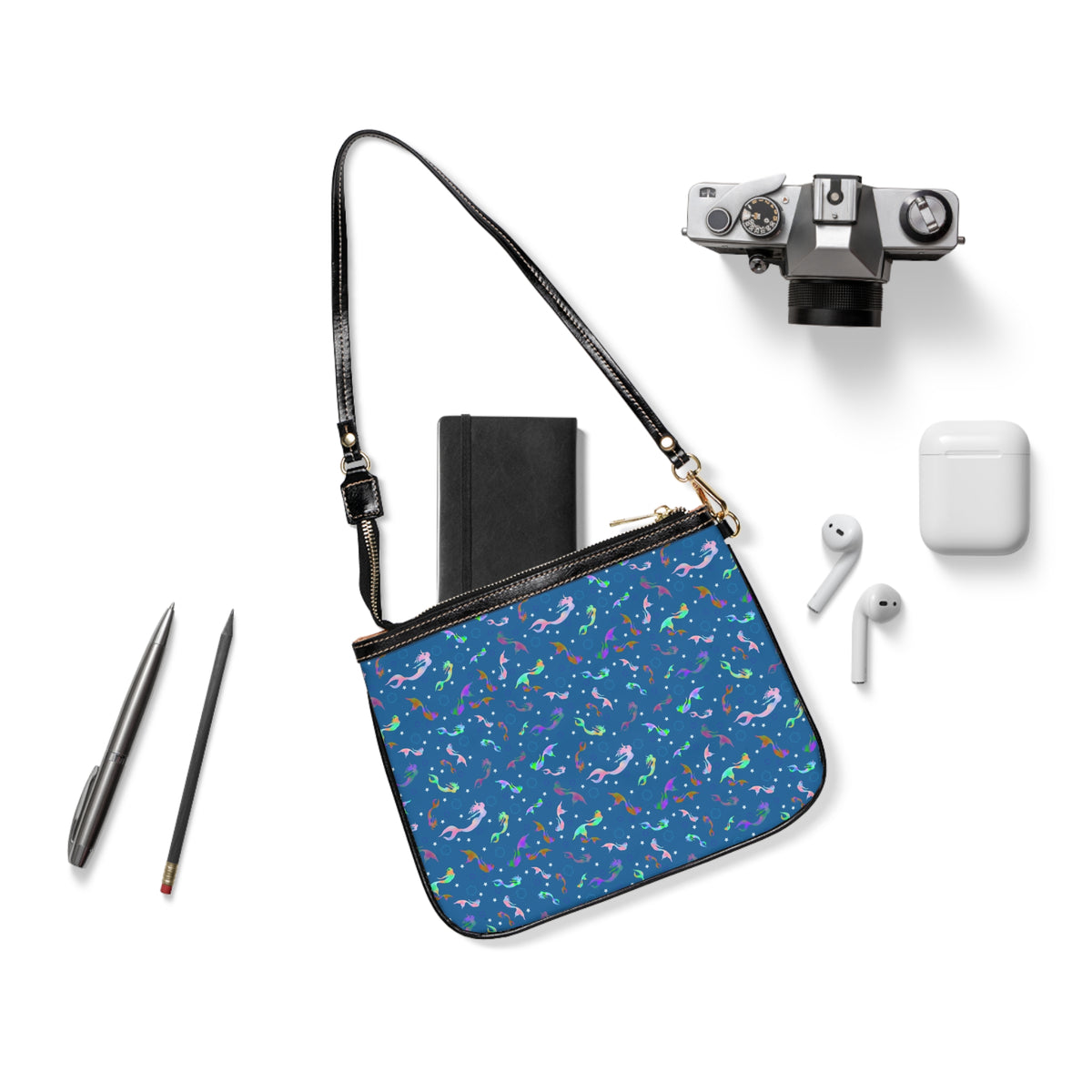 Mermaid Dark Blue Ocean Shoulder Bag