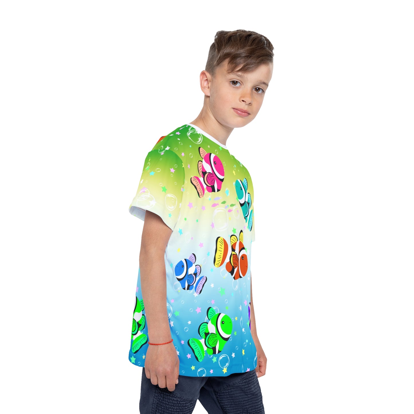 Colorful Clownfish Kids Sports Jersey