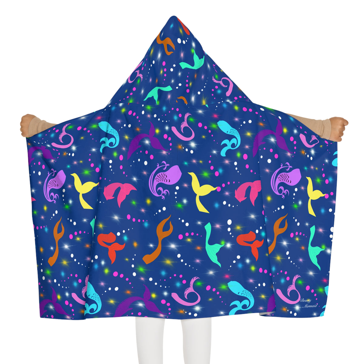 Mermaid Tail Youth Hooded Towel