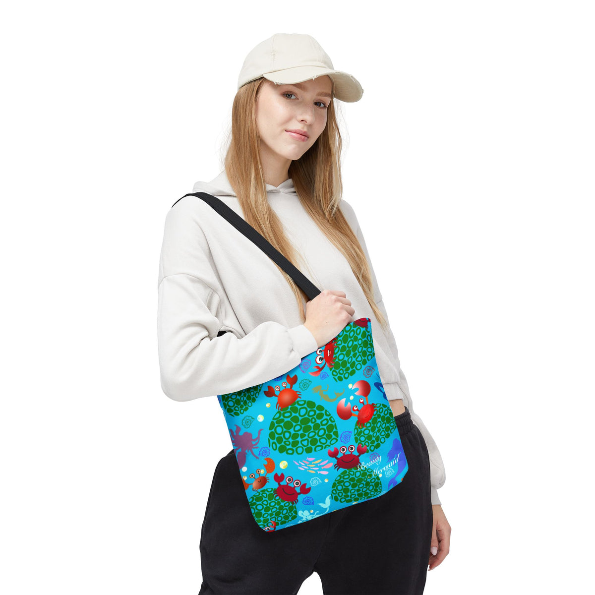 Mermaid & Crab Tote Bag