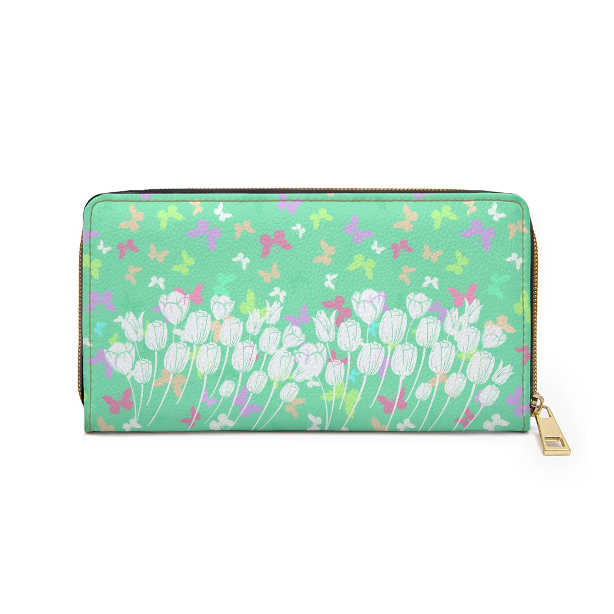 Tulip Butterflies Zipper Wallet