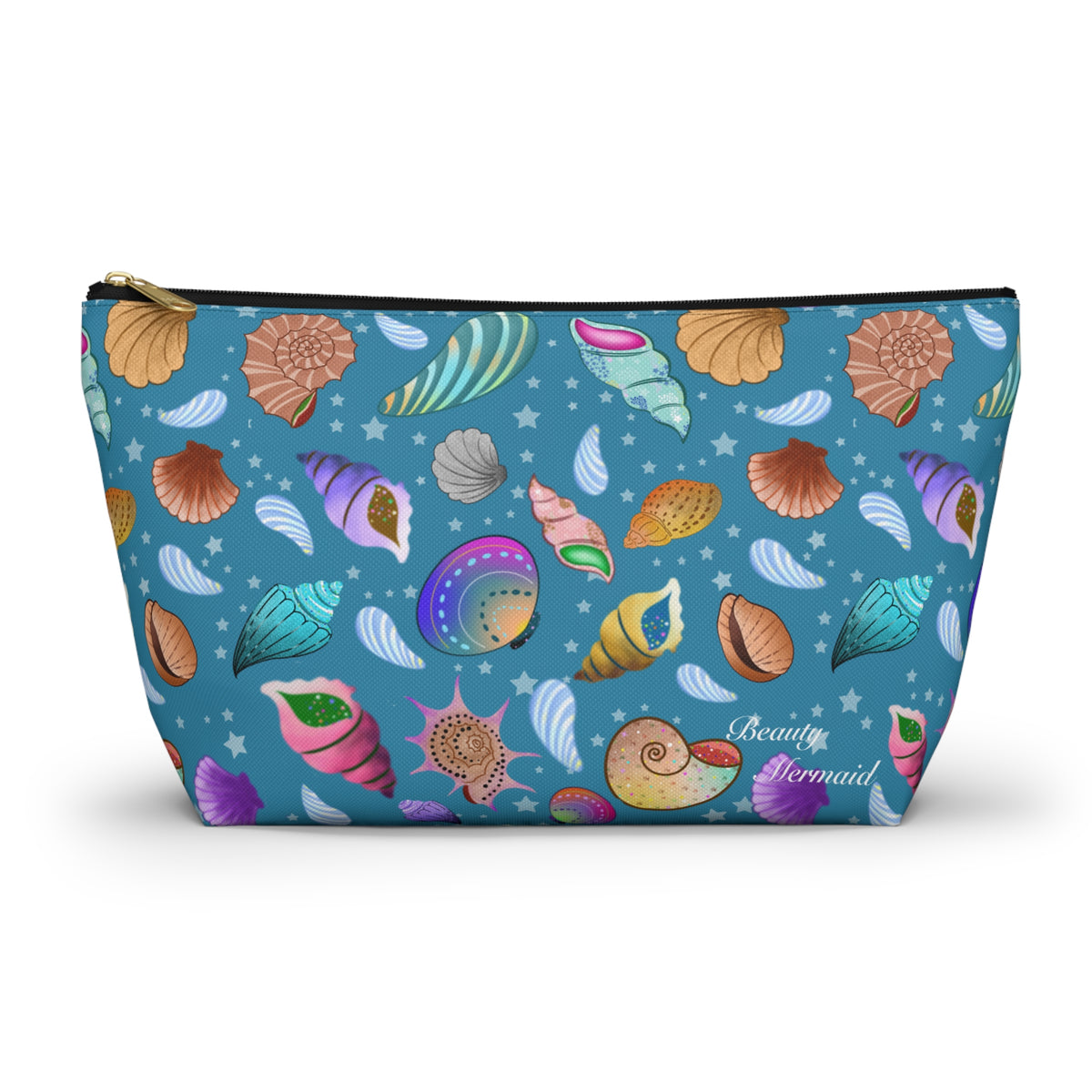 Seashells Blue Accessory Pouch
