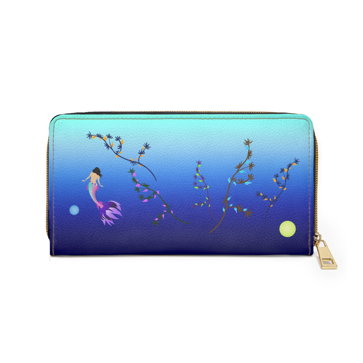 Mermaid Deep Blue Sea Zipper Wallet