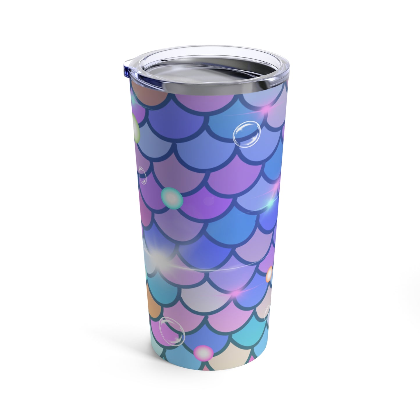 Mermaid & Bubble Tumbler 20oz Shiny