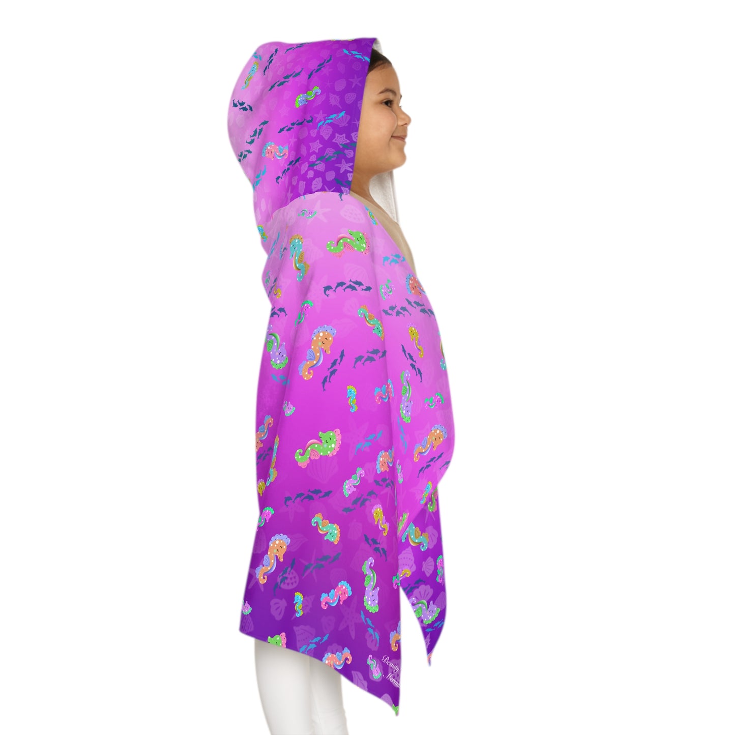 Seahorse Youth Hooded Towel