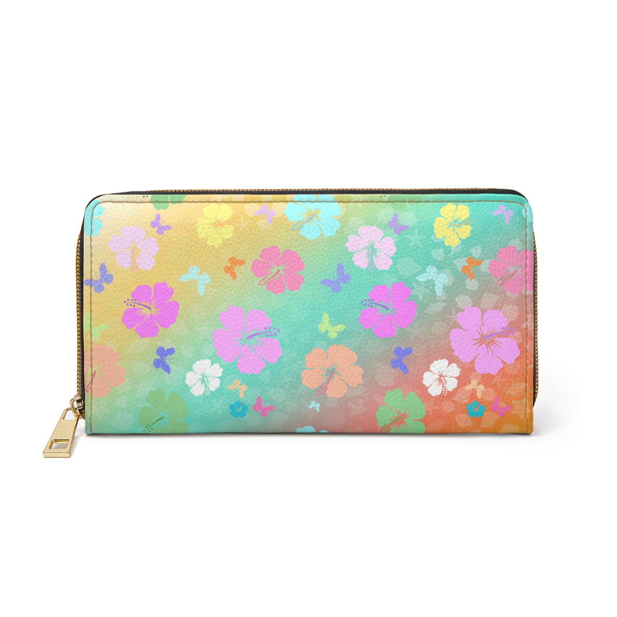 Flower Zipper Wallet Rainbow