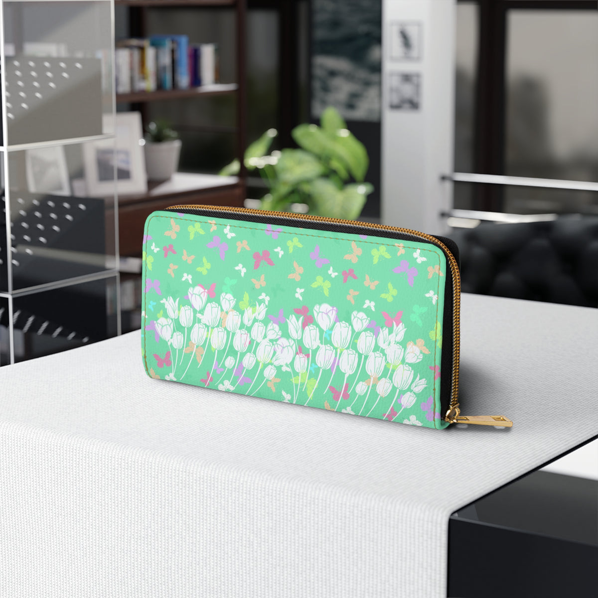 Tulip Butterflies Zipper Wallet