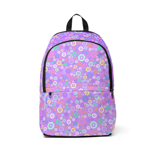 Purple Colorful Flowers Backpack