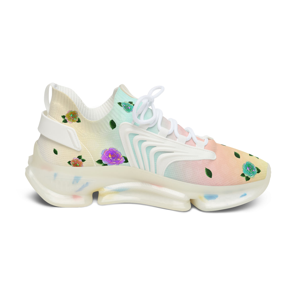 Colorful Roses Women's Mesh Sneakers