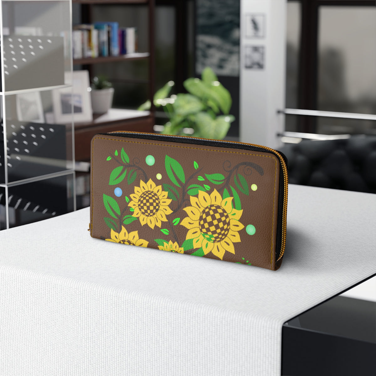 Sunflower Zipper Wallet