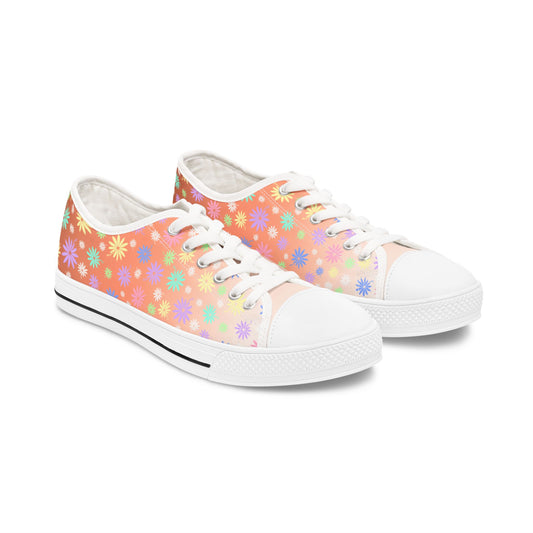 Flower Women's Sneakers Orange