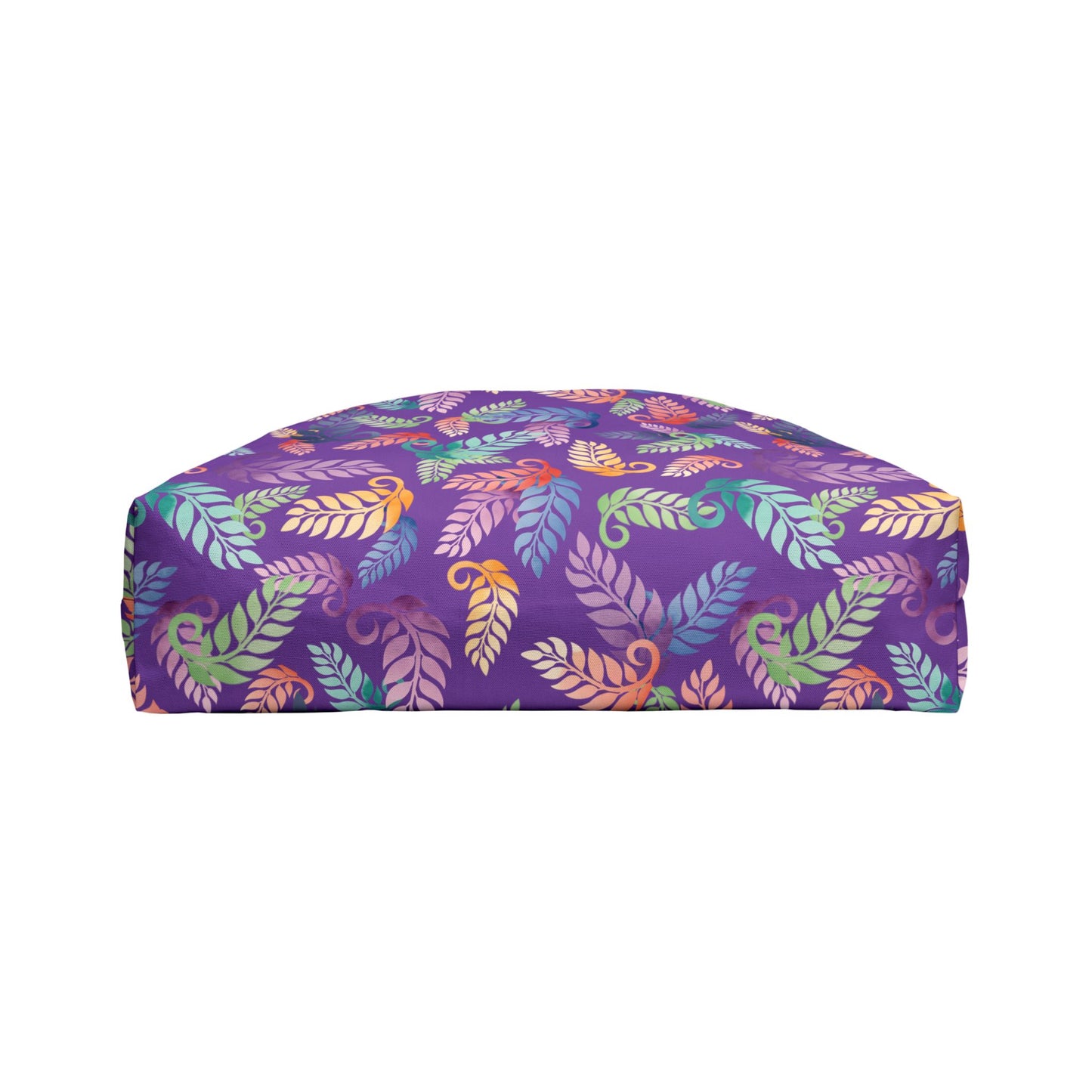 Colorful Tropical Leaf Weekender Tote Bag Purple