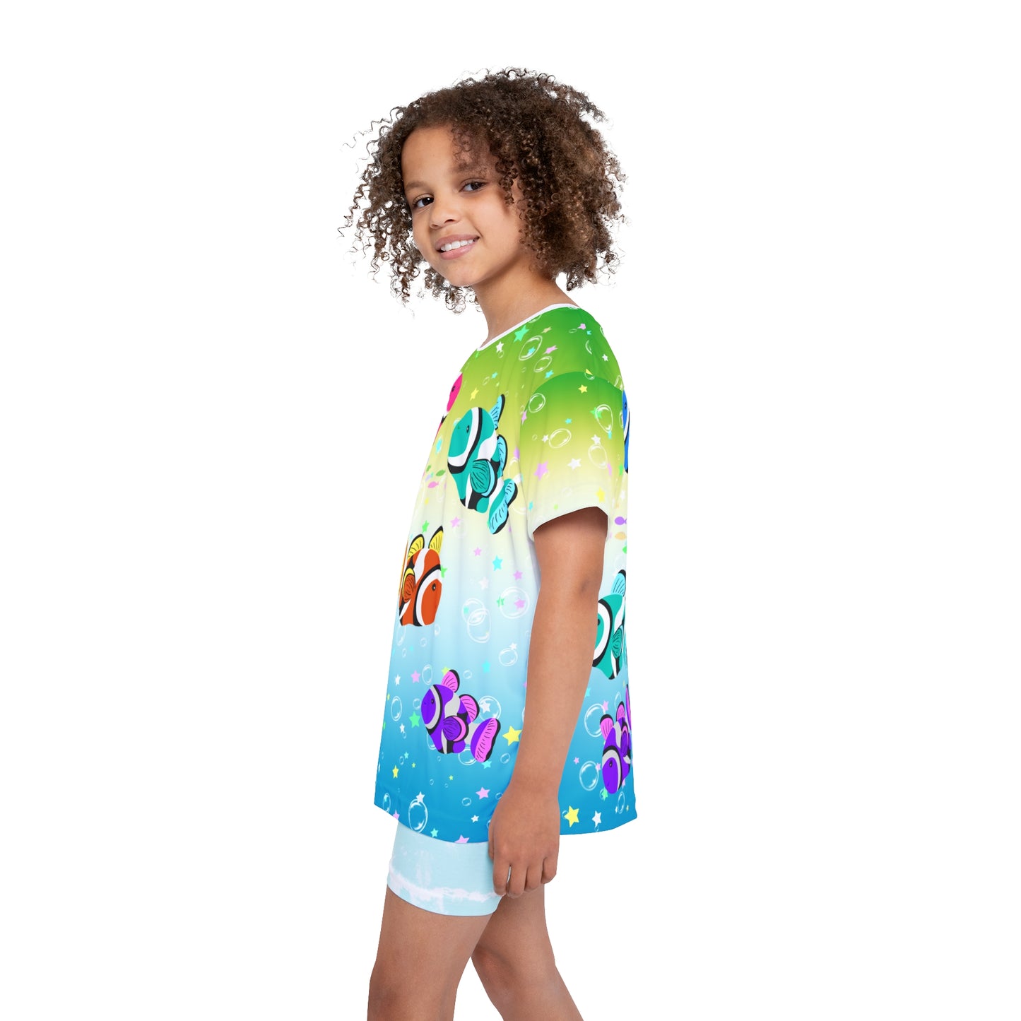 Colorful Clownfish Kids Sports Jersey