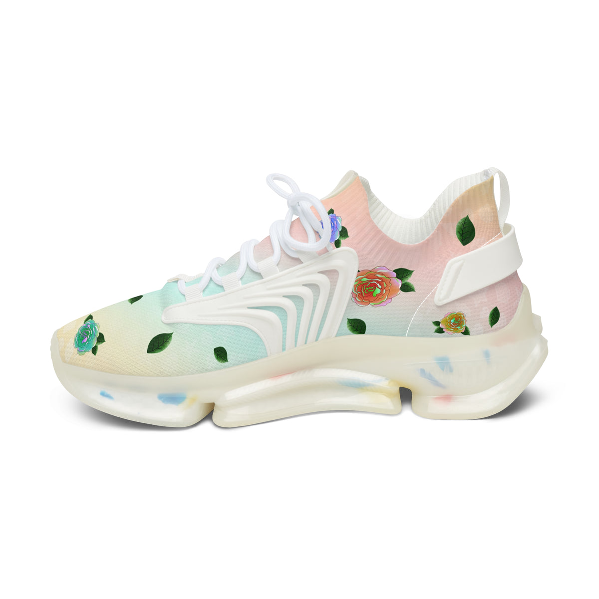 Colorful Roses Women's Mesh Sneakers