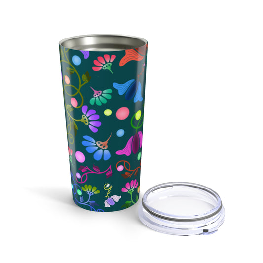 Floral Green Tumbler 20oz
