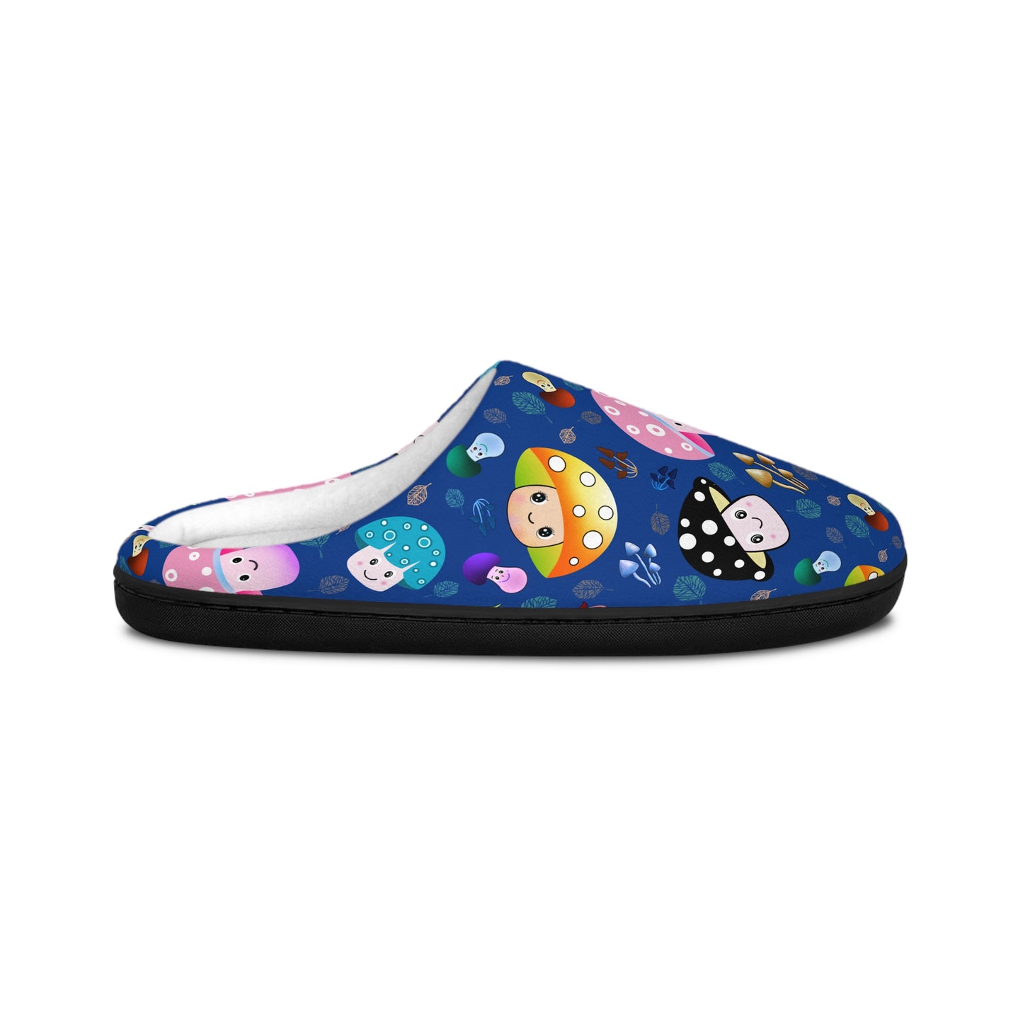 Mushroom Blue Women's Indoor Slippers